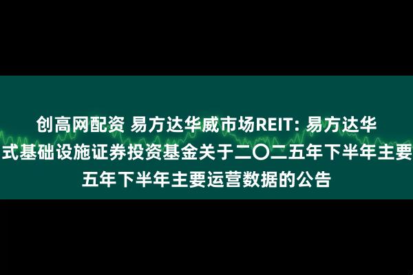 创高网配资 易方达华威市场REIT: 易方达华威农贸市场封闭式基础设施证券投资基金关于二〇二五年下半年主要运营数据的公告